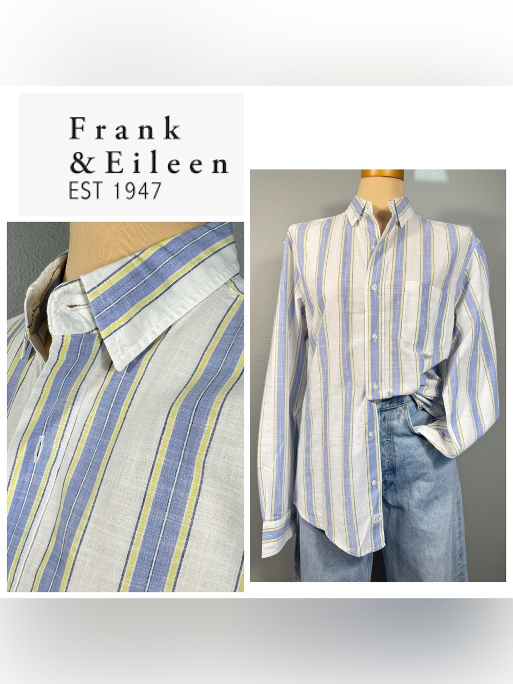 Frank & Eileen DON Striped Button Down Shirt